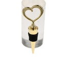 Gold Zinc Alloy Heart Design Wine Bottle Stopper Novelty Gift Wedding Favor