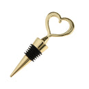 Gold Zinc Alloy Heart Design Wine Bottle Stopper Novelty Gift Wedding Favor