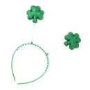 St Patricks Day Glitter Shamrock Headband Leprechaun Costume Accessories