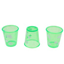 3pcs Green Irish Shamrock Plastic Cups Shot Glasses Festival Party Supplies