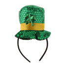 Irish St Patricks Day Shamrock Headband Fancy Dress Top Hat for Women Girls Novelty Gift