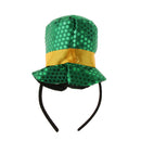Irish St Patricks Day Shamrock Headband Fancy Dress Top Hat for Women Girls Novelty Gift