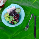 Pack of 4 Large Artificial Green Leaves Placemat Table Runner Hawaiian Tropical Luau Jungle Party Supplier