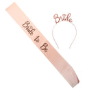 Bride Headband Tiara & Sash Set Bride To Be Gift Bridal Shower Decoration