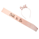 Bride Headband Tiara & Sash Set Bride To Be Gift Bridal Shower Decoration