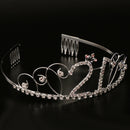 21st Birthday Tiara and Sash Set Finally 21 Glitter Satin Sash Rhinestone Tiara