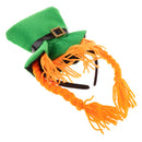 St. Patrick's Day Fabric Hat with Braids Party Accessory