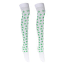 1 Pair Irish Shamrock Long Socks Stockings Happy St Patrick Party Costume