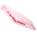 Birthday Princess Satin Sash Girls Birthday Hen Stag Party Fancy Dress Pink