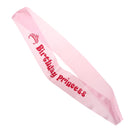 Birthday Princess Satin Sash Girls Birthday Hen Stag Party Fancy Dress Pink