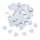 Glitter Plastic Heart Confetti for Valentine's Day Wedding Party Decorations Supplies Silver