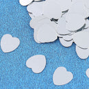 Glitter Plastic Heart Confetti for Valentine's Day Wedding Party Decorations Supplies Silver