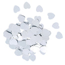 Glitter Plastic Heart Confetti for Valentine's Day Wedding Party Decorations Supplies Silver