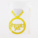 She Said Yes Diamond Ring Engagement Party Bridal Shower Cake Topper Decoration,Pack of 6