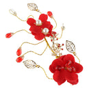 Bridal Butterfly Design Hair Clips Rhinestone Pearl Bridal Headdress Wedding Accessories