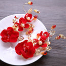 Bridal Butterfly Design Hair Clips Rhinestone Pearl Bridal Headdress Wedding Accessories