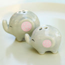 Ceramic Salt and Pepper Shaker, Elephant Cartoon Spice Container Wedding Party Favor Tabletop Animal Decoration Spice Jar