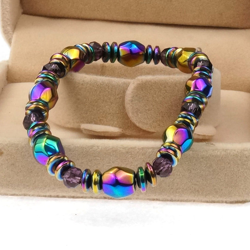 Ethnic Black Gallstone Hand-woven Bracelet Retro Colored Beaded Bracelet Unisex