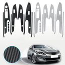 Car Carbon Fiber Door Window Switch Sticker For Hyundai Verna Sedan 2013-2016