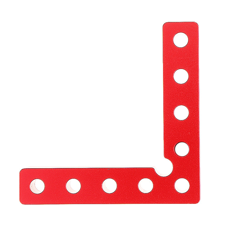 90 Degree 100x100mm Aluminium Alloy Precision Clamping Square With Hole Inch and MM Scale Woodworking Machinist Square Positioning Right Angle Clamping Measure