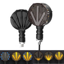 Motorcycle LED Turn Signal Indicator Lights Ghost Claw Skull Hand Retro Running Lamp 10mm Screw Universal
