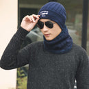 Knitted Neck Warmer Winter Hat Mask Cap Balaclava Scarf Wool  For Men Women