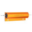 3pcs RX24 100W 1R 1RJ Metal Aluminum Case High Power Resistor Golden Metal Shell Case Heatsink Resistance Resistor