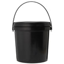 5L Plastic Round Water Bucket Hydroponics System DWC Black Thick Chemical Barrel with Lid Handle