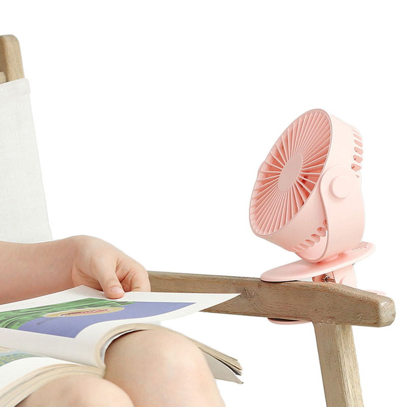 KCASA 4W Mini USB Rechargeable Clip Desk Fan Air Cooling Fan Home Student Dormitory Portable Desktop Office Fan