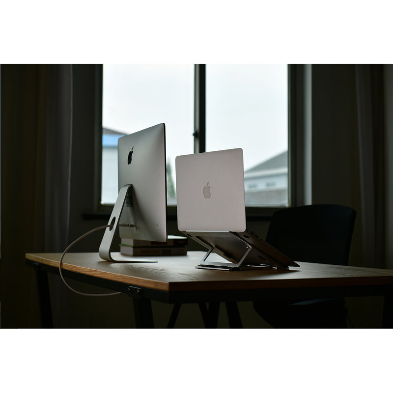 JP-1 Folding Laptop Stand Bracket Cooling Pad Portable Aluminum Alloy Cooler Adjustable Bracket Universal Stand for 14-17.3 Inch Laptops