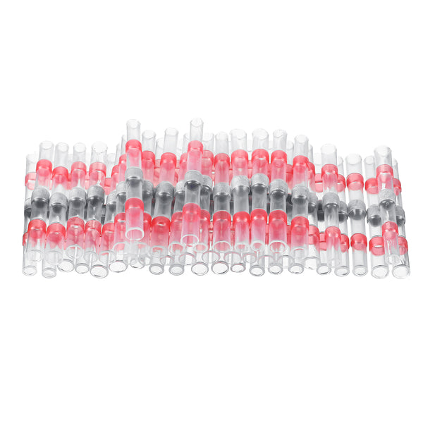 50Pcs Heat Shrink Tube Soldering Sleeve Butt Wire Connectors Terminal Kit