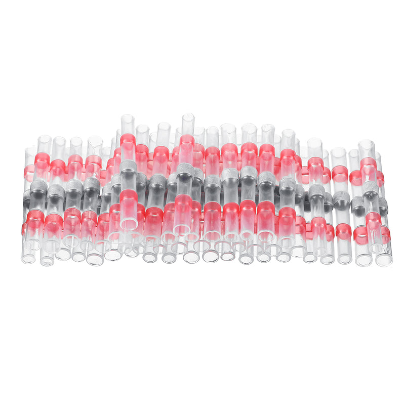 50Pcs Heat Shrink Tube Soldering Sleeve Butt Wire Connectors Terminal Kit