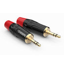 Choseal QD2008R 4Pcs Plug  Audio Connector 3.5mm Audio Plug Gold-plated Audio Cable Terminal