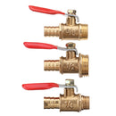 10mm Hose Barb to BSP Male Thread 1/2" 3/8" 1/2" Brass Inline Ball Valve Pipe Hose Coupler Adapter