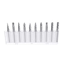10pcs 3mm Double Lines Tungsten Carbide Burr Rotary File Drill Bits Milling Cutter Set