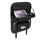 Car Seat Back Leather Kids Organizer Tidy Pocket Storage Bag Travel Holder Table