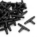 50pcs Sprinkler Irrigation 4/7mm Tee Pipe Barb Hose Fitting Joiner Garden Agricultural Drip System Tools