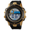 SKMEI 1480 Men Fashion Luminous Display Alarm Clock Compass Calories Distance Modes Smart Digital Watch
