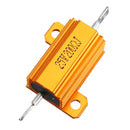 5pcs RX24 25W 200R 200RJ Metal Aluminum Case High Power Resistor Golden Metal Shell Case Heatsink Resistance Resistor