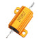 5pcs RX24 25W 200R 200RJ Metal Aluminum Case High Power Resistor Golden Metal Shell Case Heatsink Resistance Resistor
