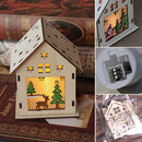LED Light Wood Cute Christmas Tree Hanging Ornaments Holiday Decorations