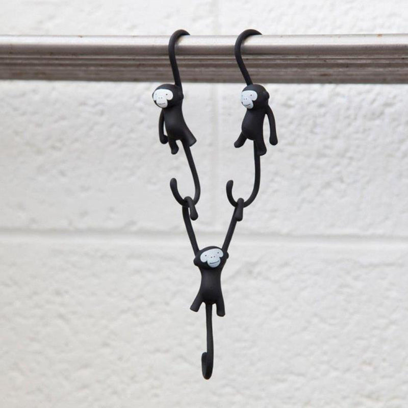 1Pcs Monkey Hand Hanging Hook Holder Kitchen Bathroom Tie Towel Hanger Wall Rack