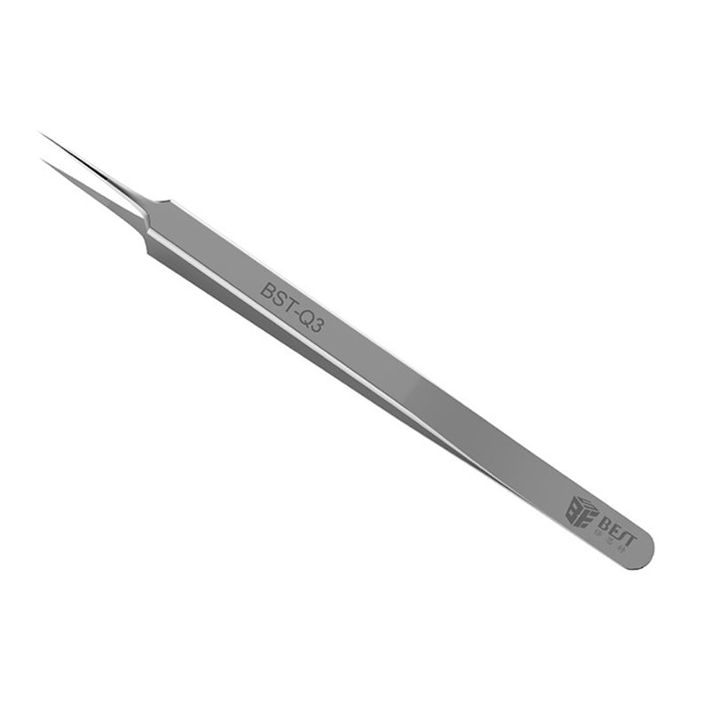 BEST BST-Q3 0.01mm Fly Wire Tweezers Straight Stainless Steel BGA Motherboard Jump Fly Wire Tweezer