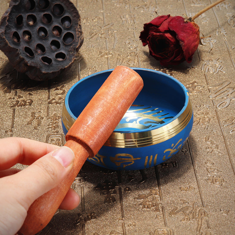 Tibetan Singing Bowl Set Prayer Bowl Himalayan Bowl for Prayer Yoga Meditation Chakra Healing