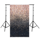 4x6ft/5x7ft/3x5ft Glitter Black Gold Dots Thin Vinyl Photography Backdrop Background Studio Photo