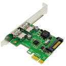 SSU N02S PCI-E to USB3.0 Expansion Card Rear Two NEC Chips for Desktop Computer