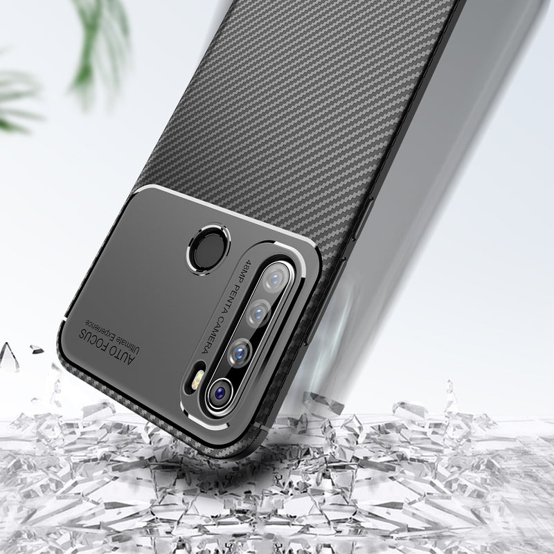 For Xiaomi Redmi Note 8T Case Bakeey Luxury Carbon Fiber Shockproof Silicone Protective Case