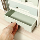 Plastic Drawer Makeup Storage Box White Top Grid Organizer Bedroom Jewelry Display Case