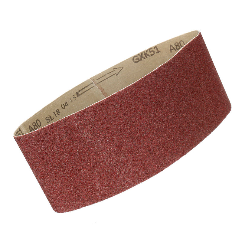 80 Grit Sanding Belt 610x100mm 4x24 Inch Ring Abrasive Aluminium Oxide For Sanders