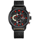 NAVIFORCE 9068 Waterproof Calendar Men Wrist Watch Casual Genuine Leather Strap Quartz Watch